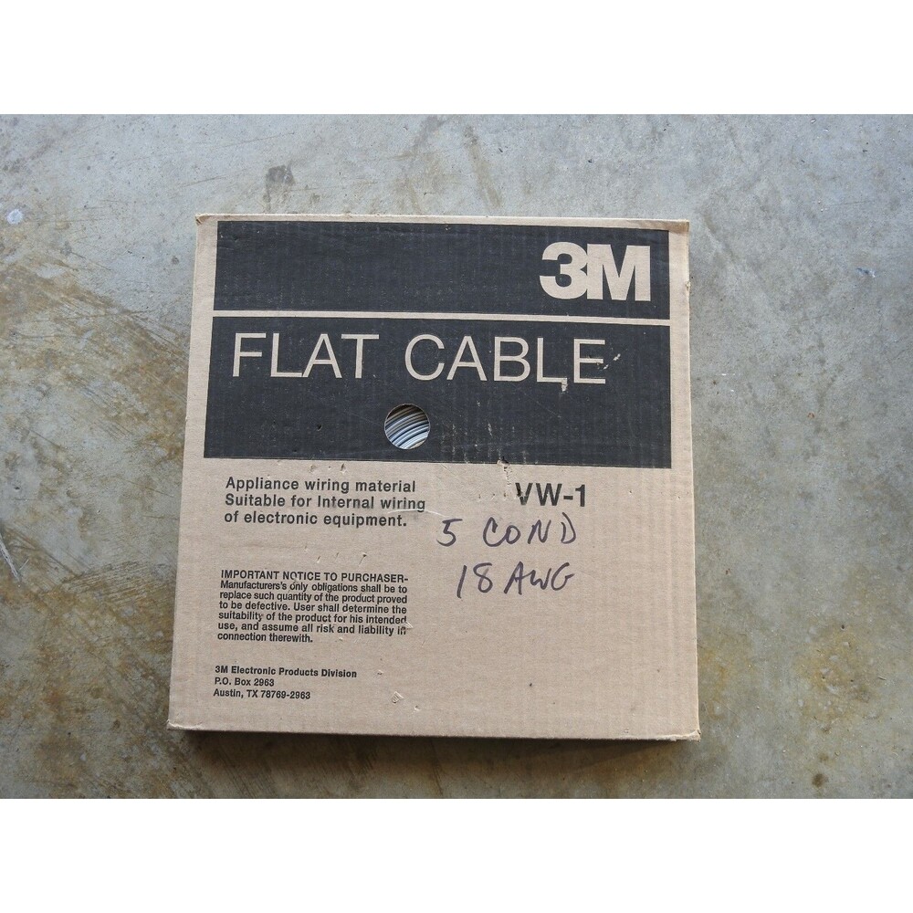 3M Flat Appliance Cable 8132/5 VW-1  100ft